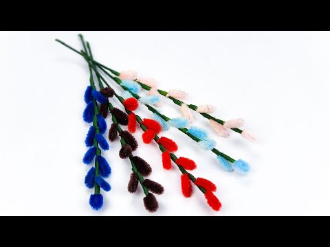How to Make Pipe Cleaner Pussy Willow Stems 