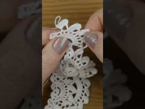 Кайма крючком Ленточное кружево #shotrs