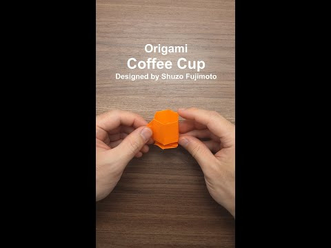 Origami Coffee Cup (Shuzo Fujimoto) #shorts Origami Coffee Cup (Shuzo Fujimoto) #shorts