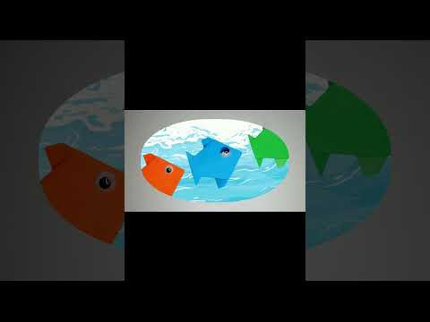 Как сделать рыбку из бумаги. Простая поделка оригами для детей #shorts Как сделать рыбку из бумаги. Простая поделка оригами для детей #shorts