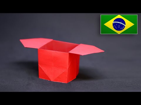 Origami Caixinha com Abas - Tutorial PT-BR Origami Caixinha com Abas - Tutorial PT-BR