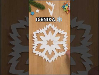 DIY PRESENT ICENIKA SNOWFLAKE STEP BY STEP | CAPTIVATING BEST SCHOOL PROJECT INCL ART #paper