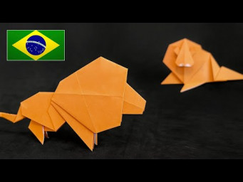 Como Fazer um Le&atilde;o de Origami &ndash; Em P&eacute; | Passo a Passo F&aacute;cil