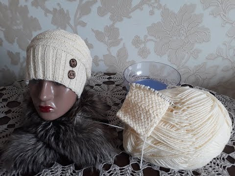 Шапка + снуд спицами. Часть 3. Шапка + снуд спицами. Часть 3.