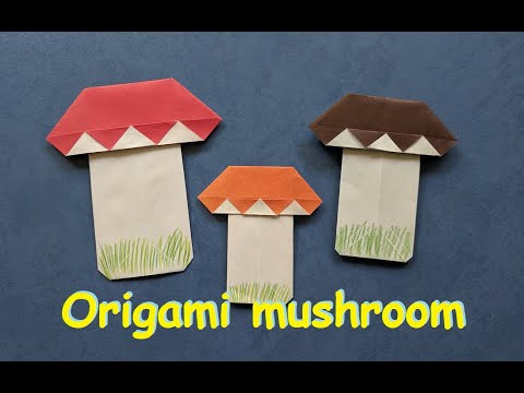 Origami mushroom | Оригами гриб из бумаги Origami mushroom | Оригами гриб из бумаги