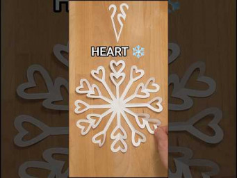 HOW TO CUT A HEART SNOWFLAKE INSTRUCTION | TOP CHRISTMAS DECOR IDEAS INCLART #paper