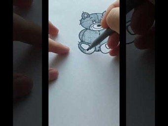 1 минута - Рисуем мишку Тедди #shorts