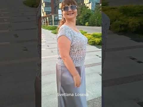 Блистательно! Топ из 100% хлопка, украшенный пайетками #knitting Блистательно! Топ из 100% хлопка, украшенный пайетками #knitting