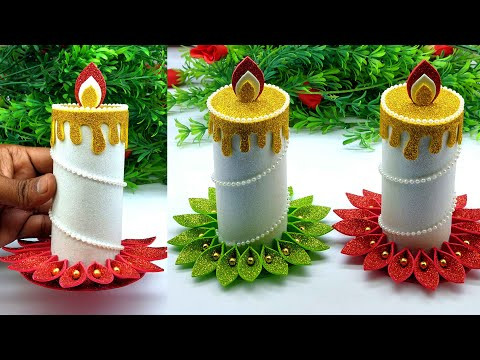 Beautiful Christmas Candle Decoration | DIY Christmas Tree Candle Crafts & Holiday Decor Ideas Beautiful Christmas Candle Decoration | DIY Christmas Tree Candle Crafts & Holiday Decor Ideas