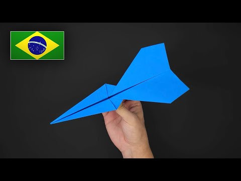 Como fazer um Avi&atilde;o de Papel F&aacute;cil que voa longe - Modelo 2