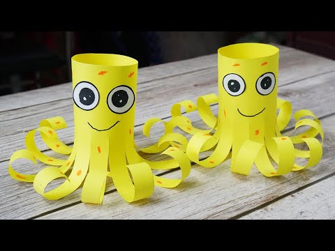 Moving Paper Toys | Origami Jumping Paper Octopus | How to Make a Fidget Toy