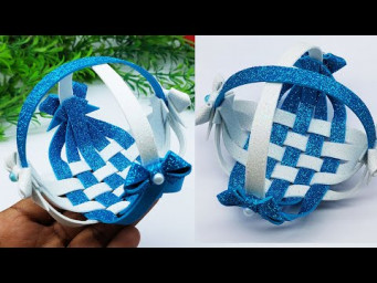 Best & Easy Flower Basket Craft From Different Materials - Beautiful Paper Basket - Home Decor
