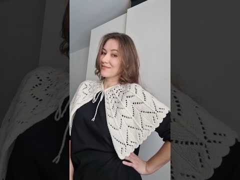 МК по вязанию ажурного воротника - накидки спицами! МК по вязанию ажурного воротника - накидки спицами!