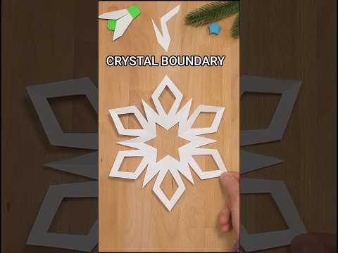 HOW TO MAKE PAPER CRYSTAL BOUNDARY SNOWFLAKE INSTRUCTION | BEGINNER FRIENDLY INCL ART #paper