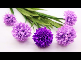 How To Make Pom Pom Paper Flowers | DIY Paper Flower Crafts