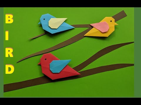 Птица оригами из бумаги | Origami paper bird Птица оригами из бумаги | Origami paper bird