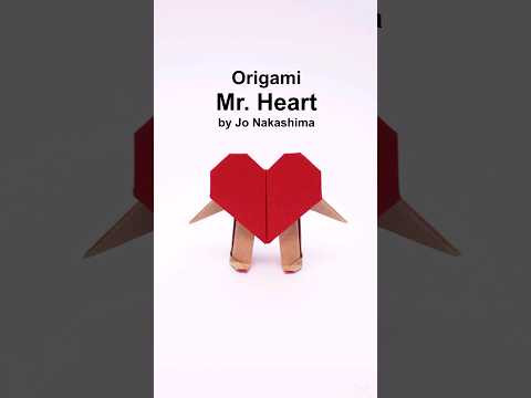 Origami Mr. Heart #shorts #valentinesday Origami Mr. Heart #shorts #valentinesday