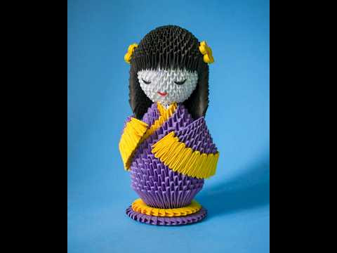 Making a Beautiful Japanese Doll with 3D Origami