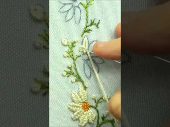 3D Lazy Daisy Easy stitches - needle weaving short