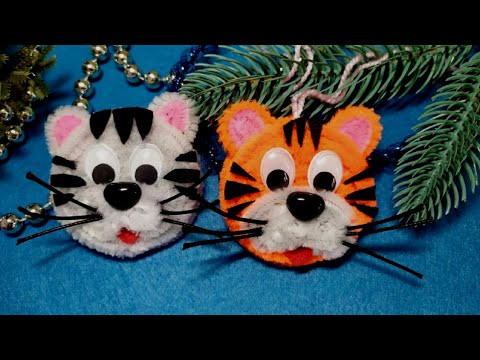 Как сделать ТИГРА символ 2022 года из синельной проволоки. Игрушка на ёлку DIY Handmade Как сделать ТИГРА символ 2022 года из синельной проволоки. Игрушка на ёлку DIY Handmade