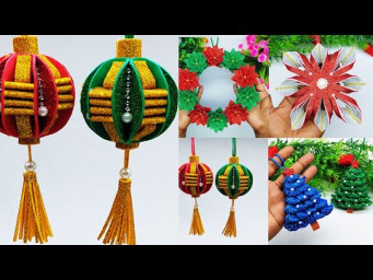 4 Types Of Christmas Ornaments - Christmas Tree Decoration Ideas at Home - Dollar Tree DIY