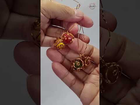 Simple cage - Free tutorial video link above the title  #shortsvideo #wireworks #jewelry