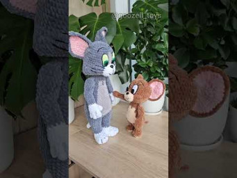 Вязаные Том и Джерри крючком, Мастер-класс @goozell_toys. Crochet Tom and Jerry pattern