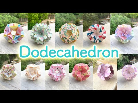(1hr) Dodecahedron Shape - Unit Origami Medley - PrwOrigami (1hr) Dodecahedron Shape - Unit Origami Medley - PrwOrigami