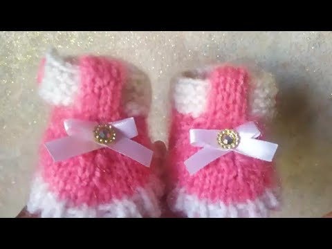пинетки спицами ЗОЛУШКА часть2/2 пинетки спицами ЗОЛУШКА часть2/2