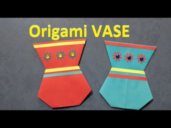 Origami paper vase | Як зробити з паперу вазу орігамі