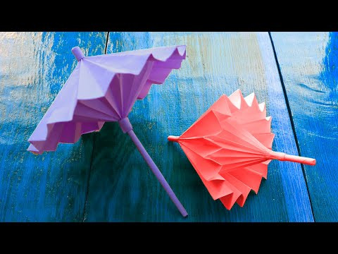 ☂️How To Make a Paper Umbrella That Open And Close ☂️ Origami Umbrella ☂️Зонтик из бумаги ☂️How To Make a Paper Umbrella That Open And Close ☂️ Origami Umbrella ☂️Зонтик из бумаги