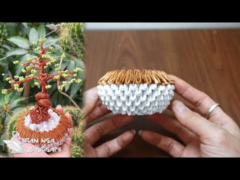 DIY paper mini vase home showpieces | Tutorial de minijarrón de origami 3D DIY paper mini vase home showpieces | Tutorial de minijarrón de origami 3D