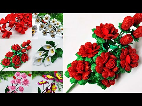 6 Easy Craft charming Foam flowers for stylish wall decor in living rooms or bedrooms 6 Easy Craft charming Foam flowers for stylish wall decor in living rooms or bedrooms