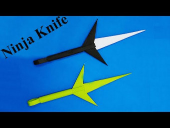 How to make a paper shield   Origami wepons easy no tape   Origami Knife to gift to people
