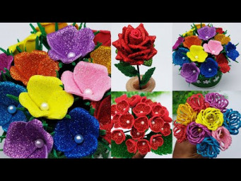 Flower making with paper easy and beautiful - Simple craft work with paper - DIY Handmade Crafts