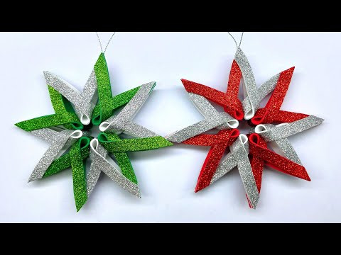 Upcoming Christmas Decorations 2025 - DIY Paper Star Making Tutorial | Decorate With Me