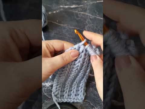 Узор пышной резинки крючком #crochet #вязаниекрючком #узоркрючком Узор пышной резинки крючком #crochet #вязаниекрючком #узоркрючком