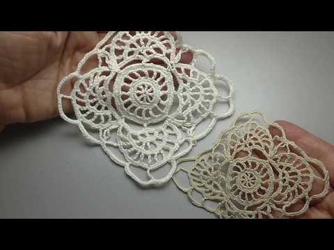 Ажурный квадрат крючком под старинное кружево Ажурный квадрат крючком под старинное кружево