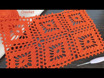 Простой КВАДРАТНЫЙ МОТИВ вязание крючком для начинающих  Crochet motif tutorial patterns