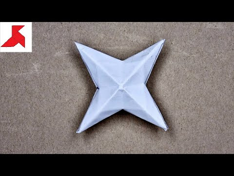 DIY ✨ - How to make a 4 pointed Ninja Star SHURIKEN from 1 sheet of A4 paper (version 2.0)