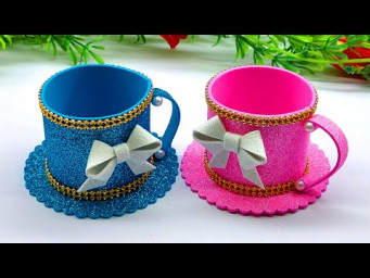 Beautiful Tea Cup Making at Home - How to Make Paper Tea Cup - DIY Handmade Crafts