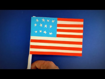 How to Make a Paper USA Flag for Independence Day 4th of July DIY | Easy Origami ART