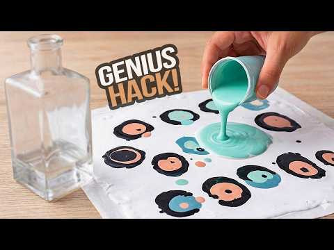 I poured paint and used the bottle&mdash;you've never seen anything like it! A unique pouring techniqu