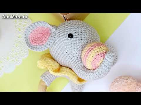 Амигуруми: схема Погремушка Слоник. Игрушки вязаные крючком - Free crochet patterns. Амигуруми: схема Погремушка Слоник. Игрушки вязаные крючком - Free crochet patterns.