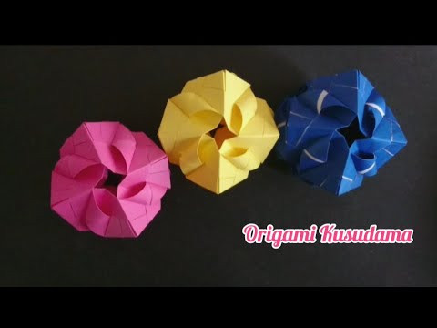 Origami Omelette Kusudama (12 units)