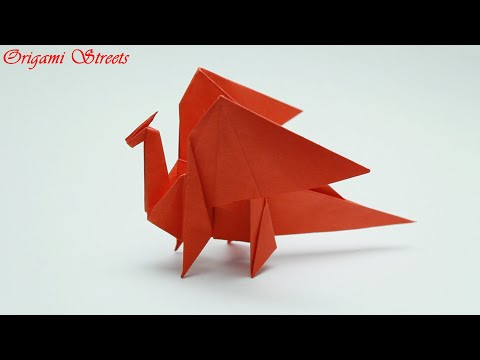 Как сделать дракона из бумаги  Оригами дракон