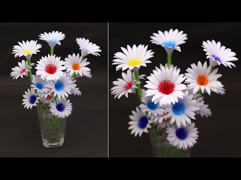 Beautiful Flowers Making With Paper 