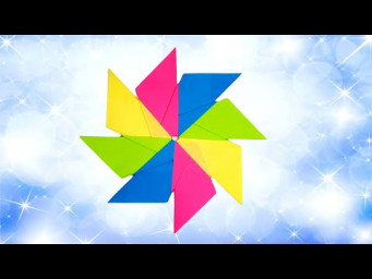 Новогодняя яркая звезда из бумаги. Елочные игрушки своими руками