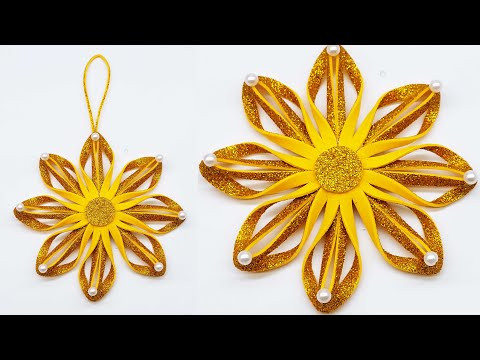 Paper Cutting Design/How to Make Foam Paper Snowflakes/Christmas Decoration Ideas/DIY Xmas Decor Paper Cutting Design/How to Make Foam Paper Snowflakes/Christmas Decoration Ideas/DIY Xmas Decor