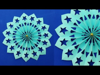 Paper Cutting Snowflke | How to make a paper snowflake easily | DIY Chrismtas Craft